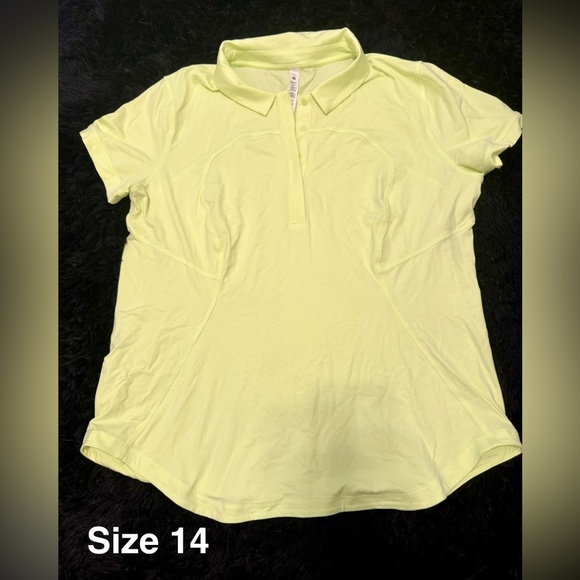 lululemon athletica Light Yellow Polo Top - Picture 1 of 1